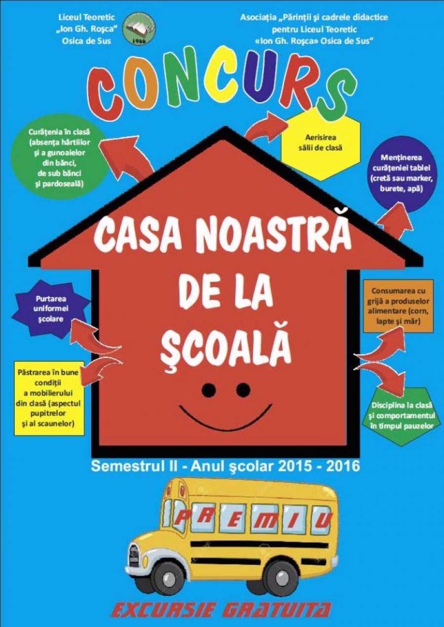 Concursul ,,CASA NOASTRA DE LA SCOALA”